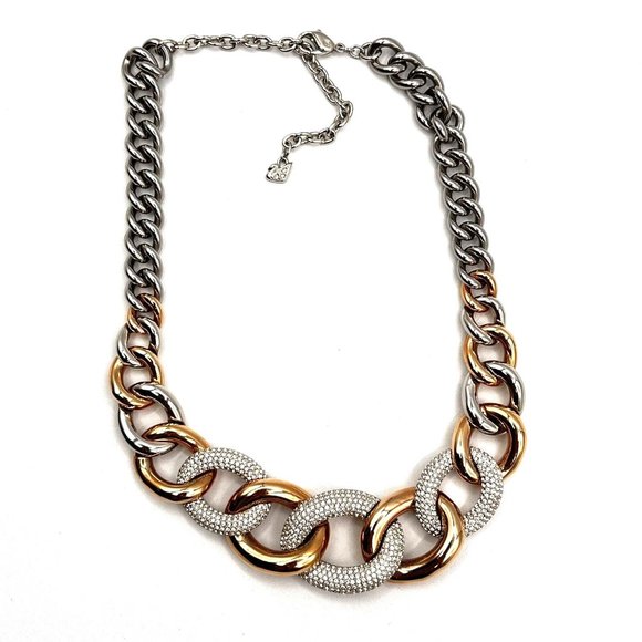 Swarovski Silver and Rose Gold Chain Necklace - Picture 6 of 14